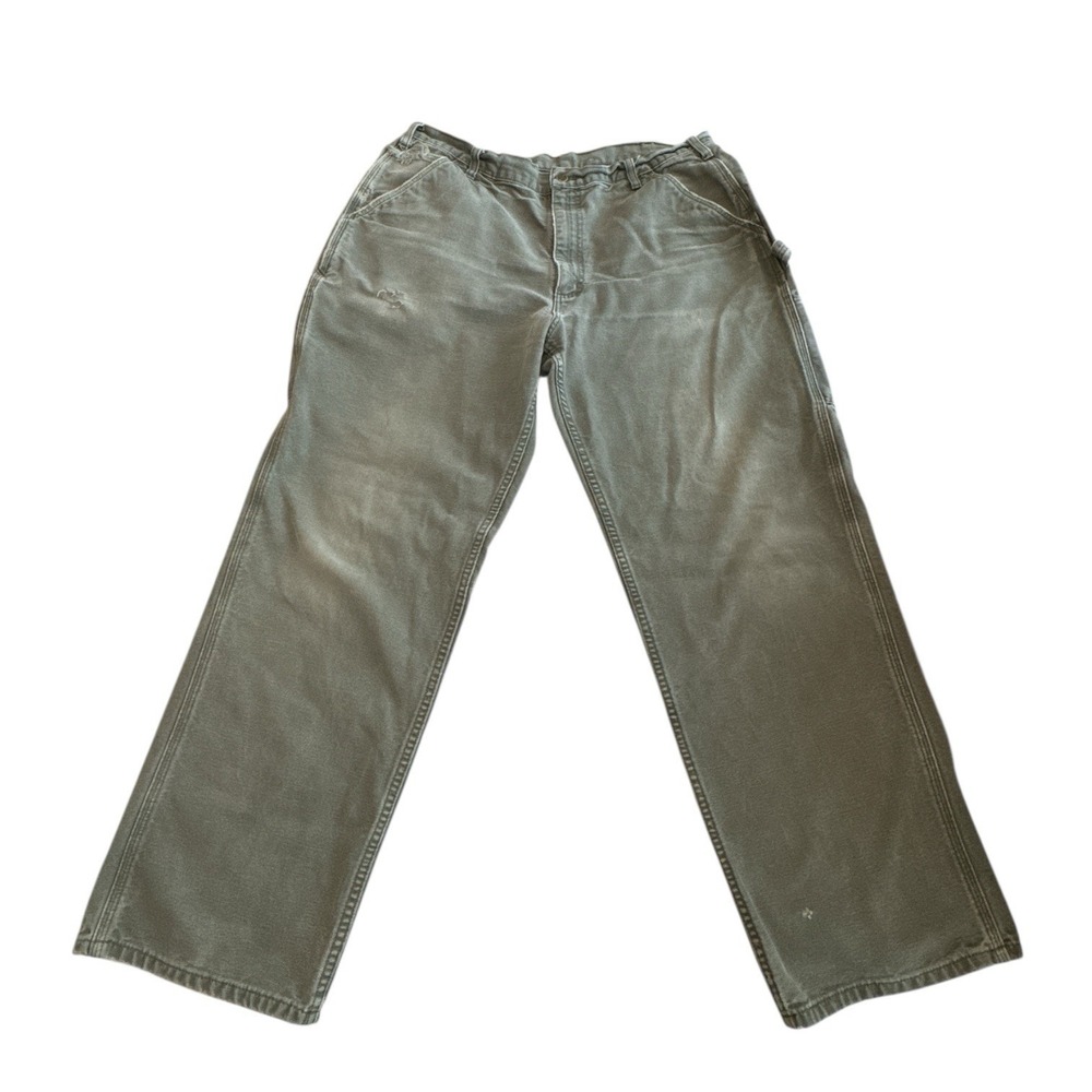 Carhartt Mens B11‎ Faded Moss Washed Duck Work Dungaree Size 38x32